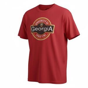 University Of Georgia Red Graphic T-Shirt BMOC X-Large 100% Cotton Mens College